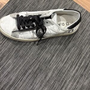 Silver and Black Sneaker